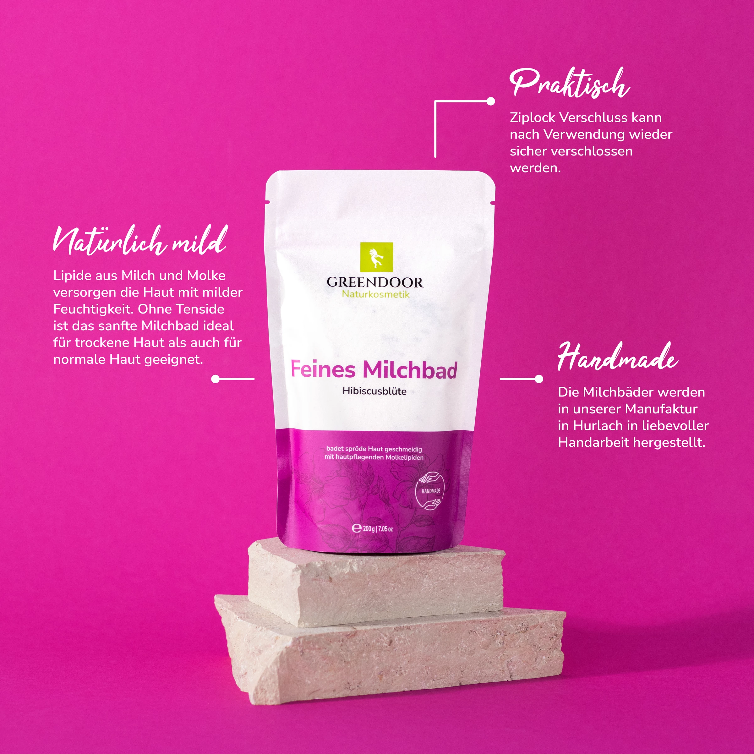 GREENDOOR Milchbad Hibiscusblüte 2 GREENDOOR Milchbad Hibiscusblüte – Bild 2