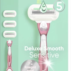 Gillette Venus Rasierer Deluxe Smooth Sensitive Rosegold Mit 3 Klingen
