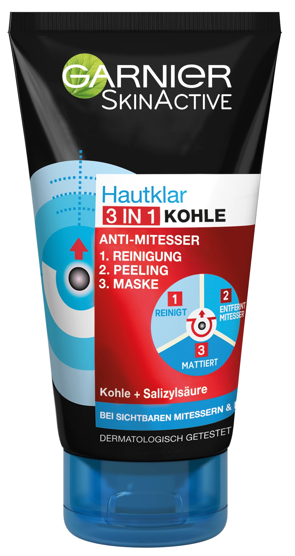 Garnier SkinActive Hautklar 3 In 1 Anti-Mitesser Mit Kohle 1 Garnier SkinActive Hautklar 3 In 1 Anti-Mitesser Mit Kohle