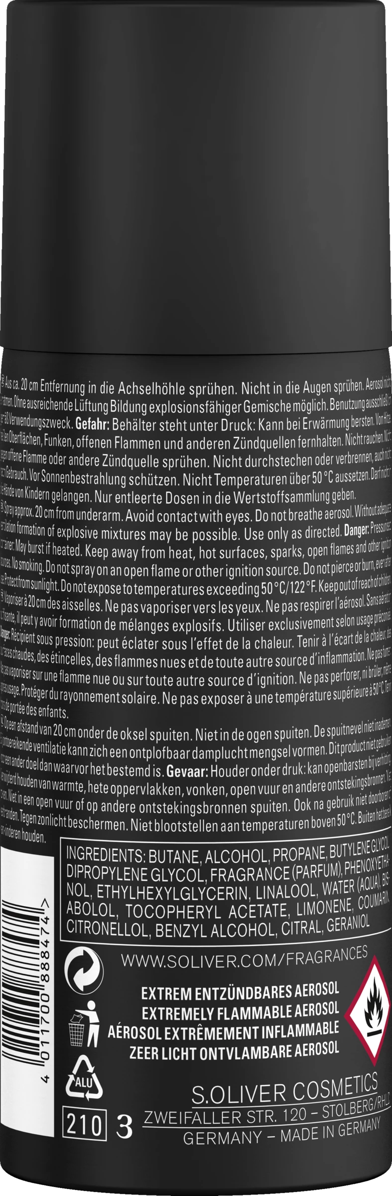 S.Oliver Men Deodorant & Bodyspray Black Label 2 S.Oliver Men Deodorant & Bodyspray Black Label – Bild 2