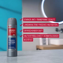 Hidrofugal MEN Frisch & Stark Anti-Transpirant Spray 8 Hidrofugal MEN Frisch & Stark Anti-Transpirant Spray -Satin Naturel shop MAM 6523142 SHOP IMAGE 1.4