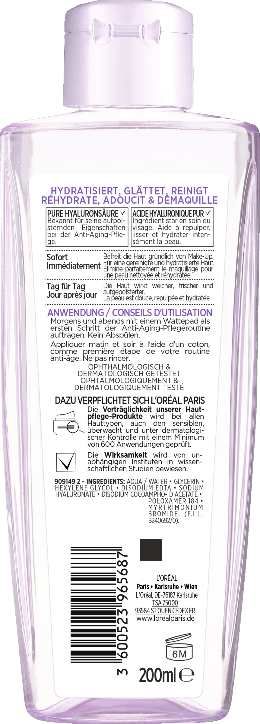 L’Oréal Paris Aufpolsterndes Mizellenwasser 2 L’Oréal Paris Aufpolsterndes Mizellenwasser – Bild 2