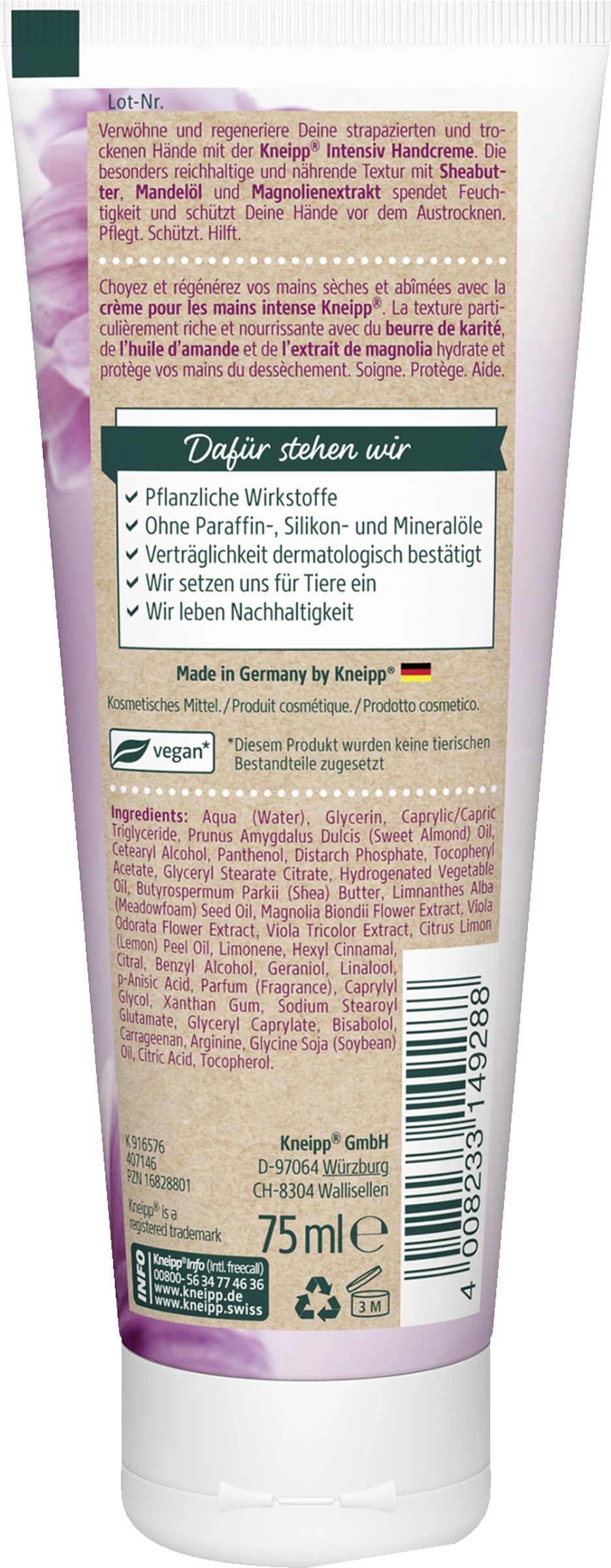 Kneipp Intensiv Handcreme Blütentraum 2 Kneipp Intensiv Handcreme Blütentraum – Bild 2