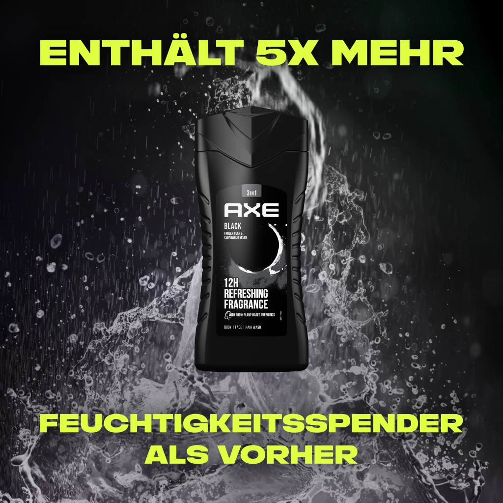 Axe 3-in-1 Duschgel & Shampoo Black 4 Axe 3-in-1 Duschgel & Shampoo Black – Bild 4