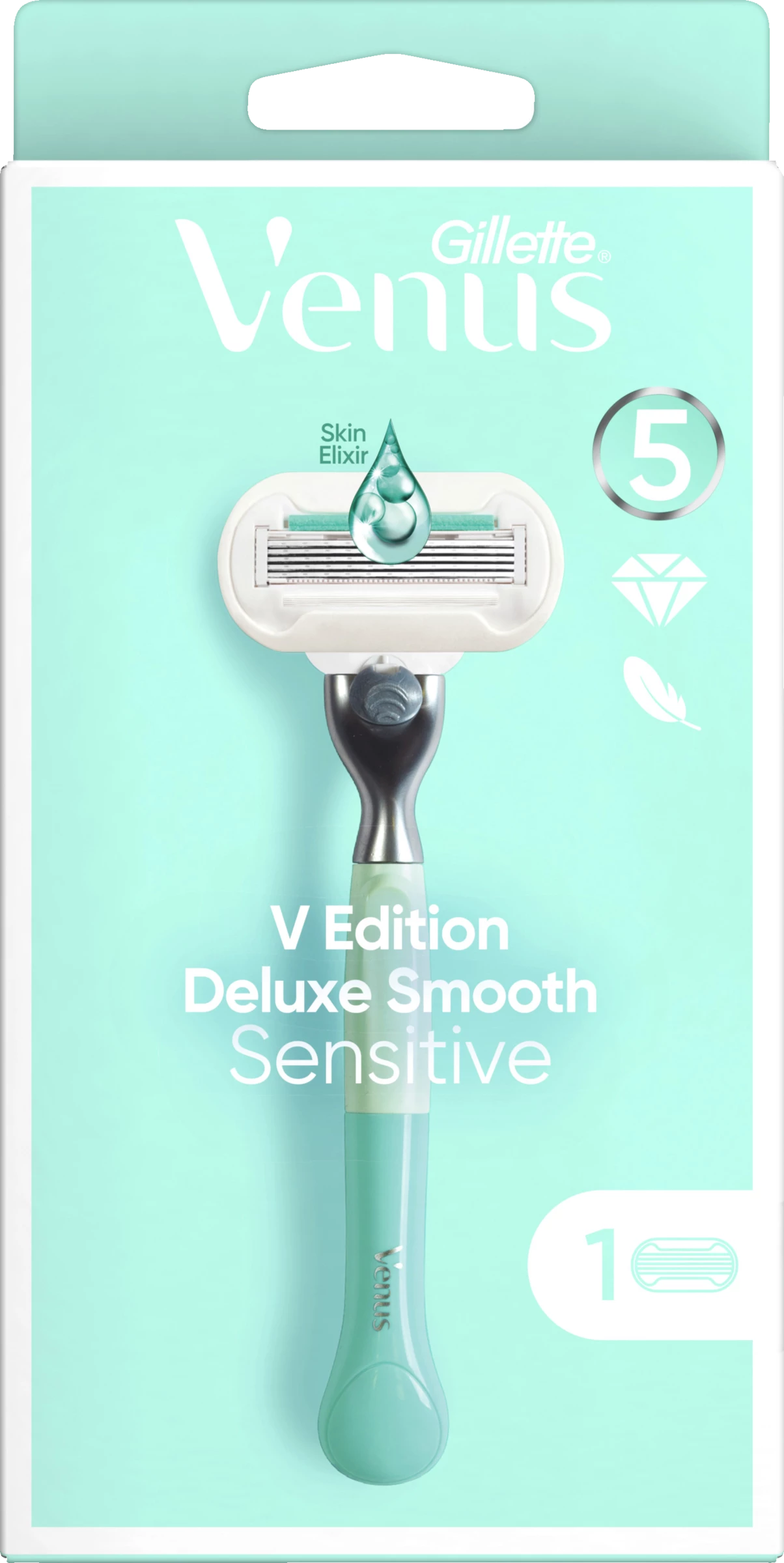 Gillette Venus V Edition Deluxe Smooth Sensitive Rasierer Mit 1 Klinge 1 Gillette Venus V Edition Deluxe Smooth Sensitive Rasierer Mit 1 Klinge