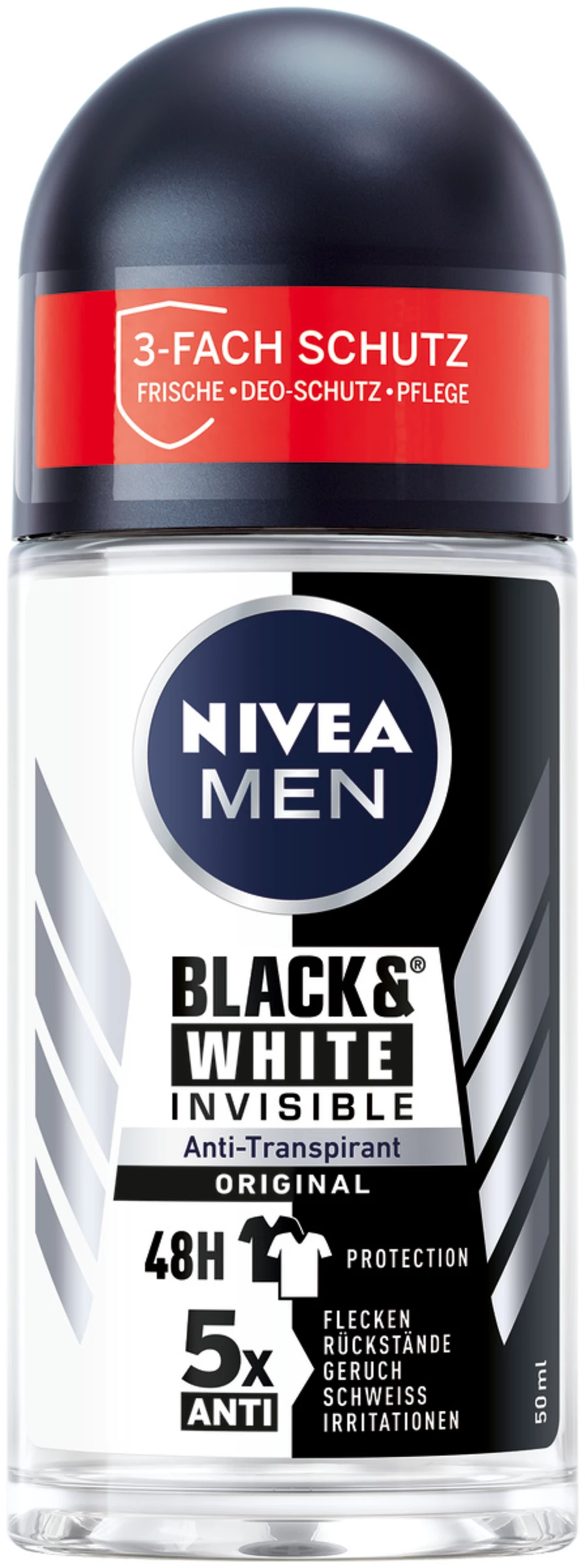 NIVEA Black And White Invisible Original Deo Roll-on 1 NIVEA Black And White Invisible Original Deo Roll-on