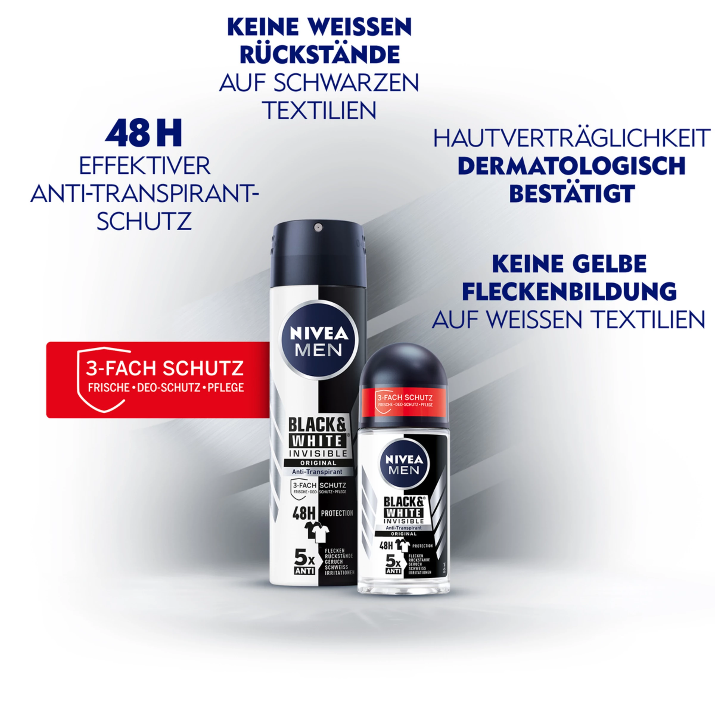 NIVEA Black And White Invisible Original Deo Roll-on 5 NIVEA Black And White Invisible Original Deo Roll-on – Bild 5