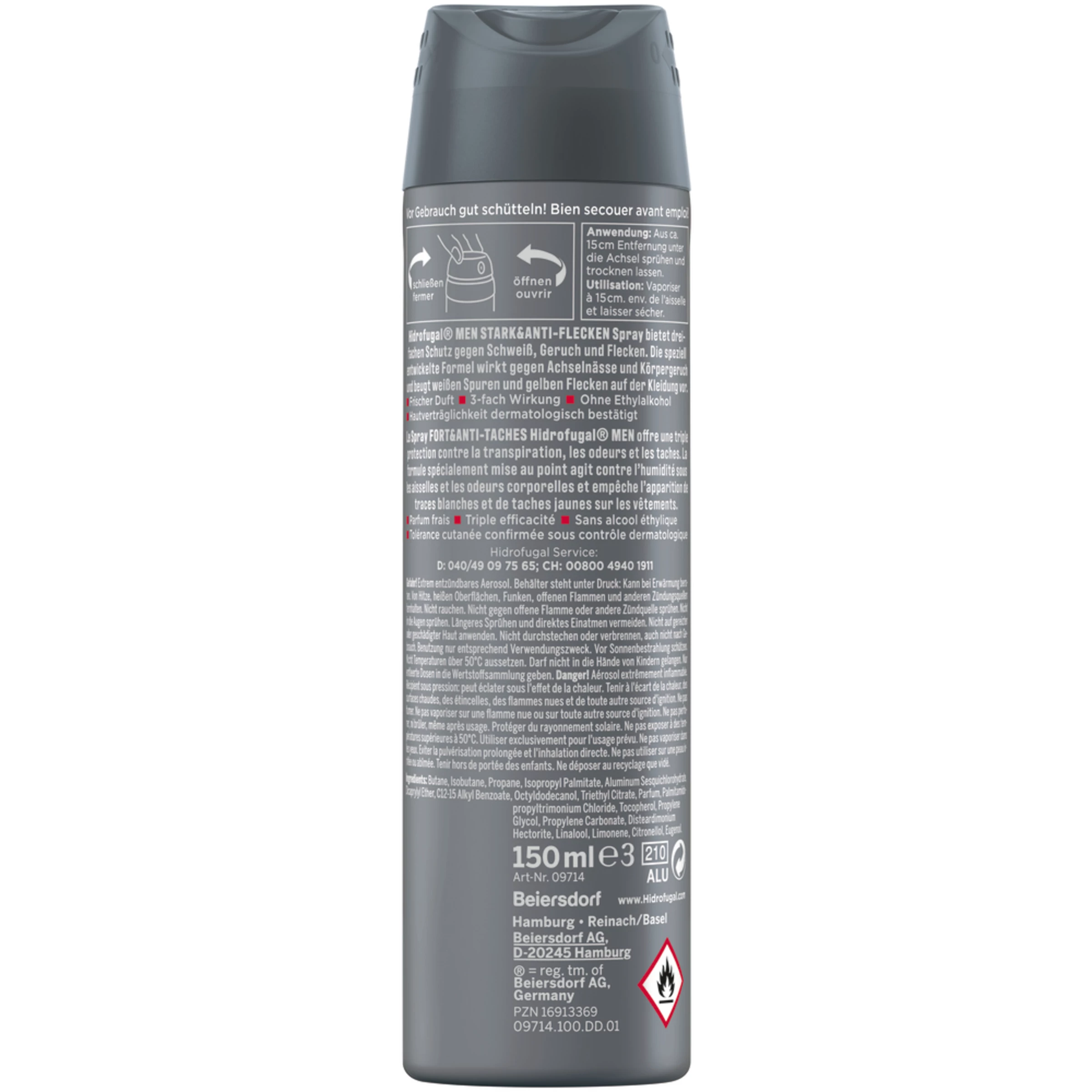 Hidrofugal Men Stark & Anti-Flecken Anti-Transpirant Spray 2 Hidrofugal Men Stark & Anti-Flecken Anti-Transpirant Spray – Bild 2