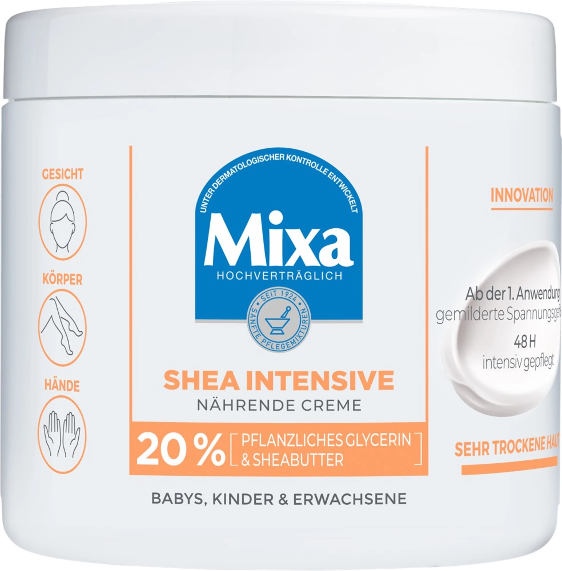 MIXA Shea Intensive Nährende Creme 1 MIXA Shea Intensive Nährende Creme