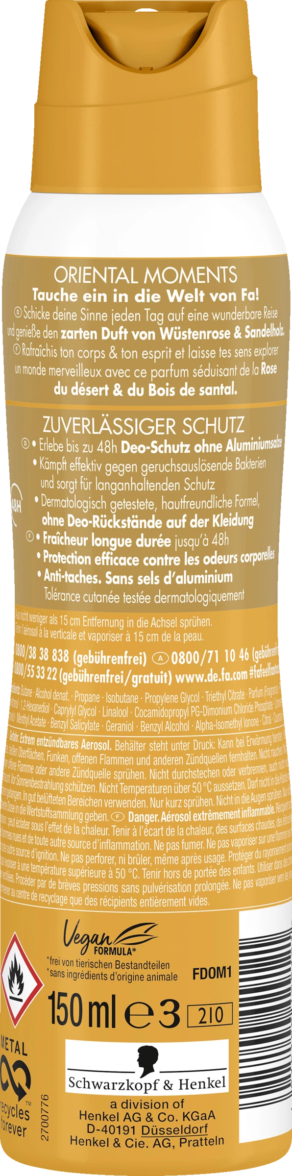 FA Deodorant Spray Oriental Moments 2 FA Deodorant Spray Oriental Moments – Bild 2