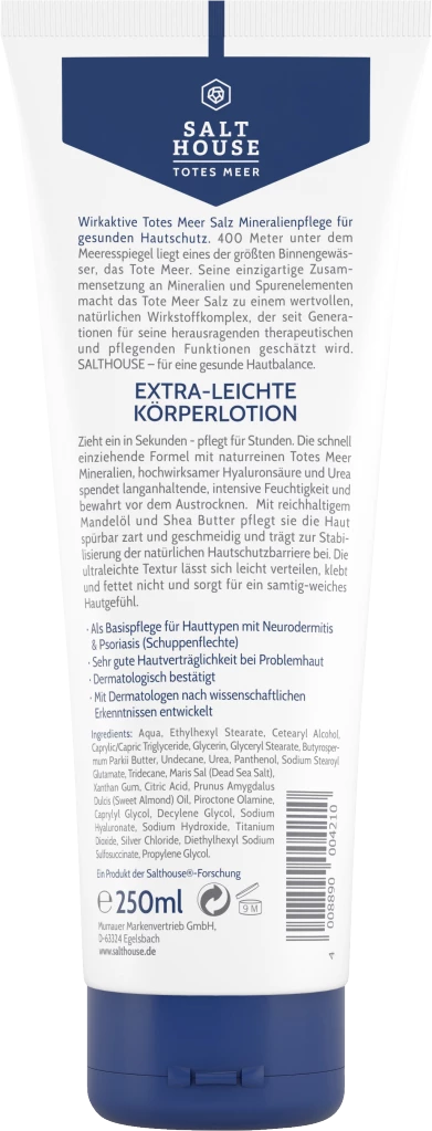 Salthouse Totes Meer Extra-Leichte Körperlotion 2 Salthouse Totes Meer Extra-Leichte Körperlotion – Bild 2