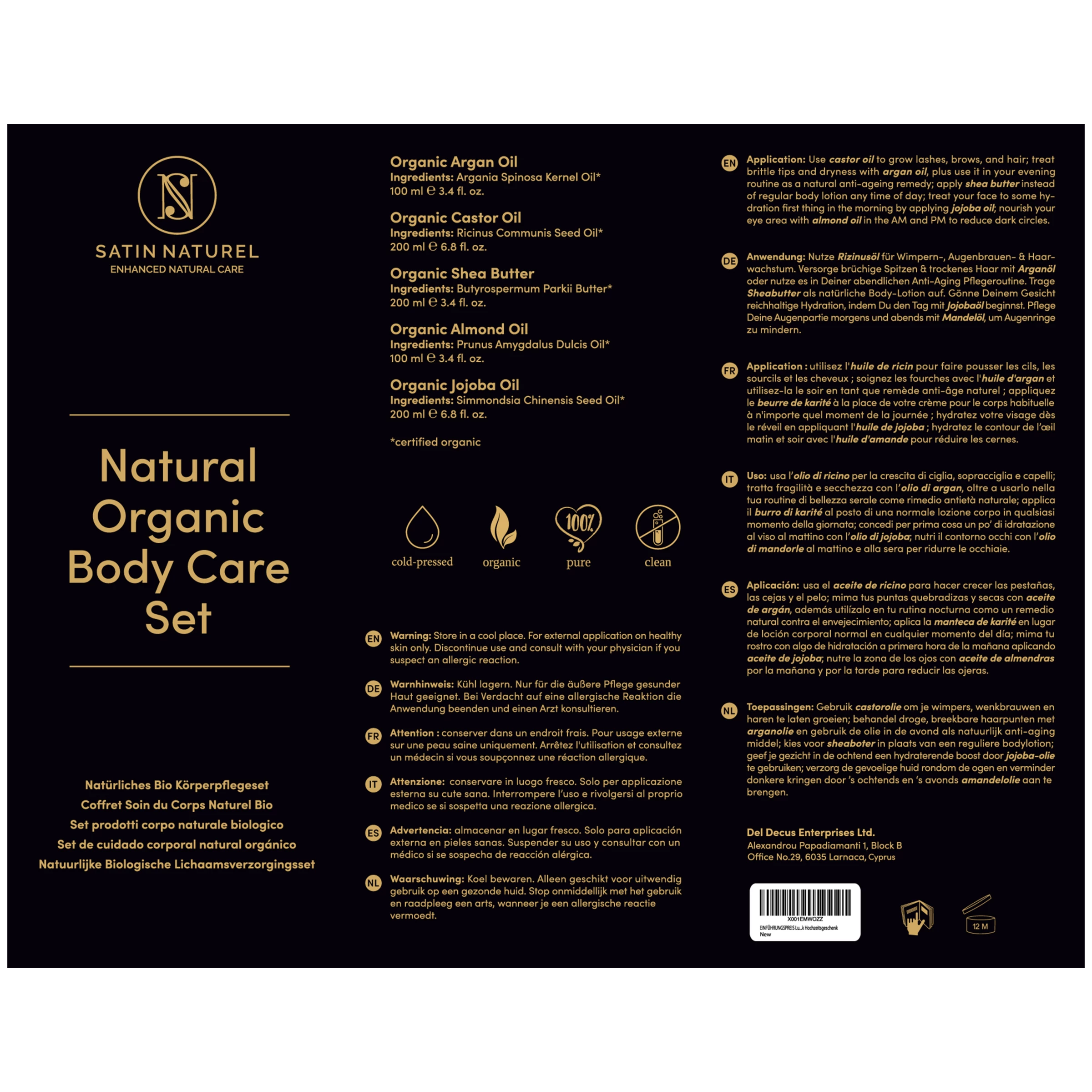 Satin Naturel Natürliches Bio Körperpflegeset XXL 2 Satin Naturel Natürliches Bio Körperpflegeset XXL – Bild 2