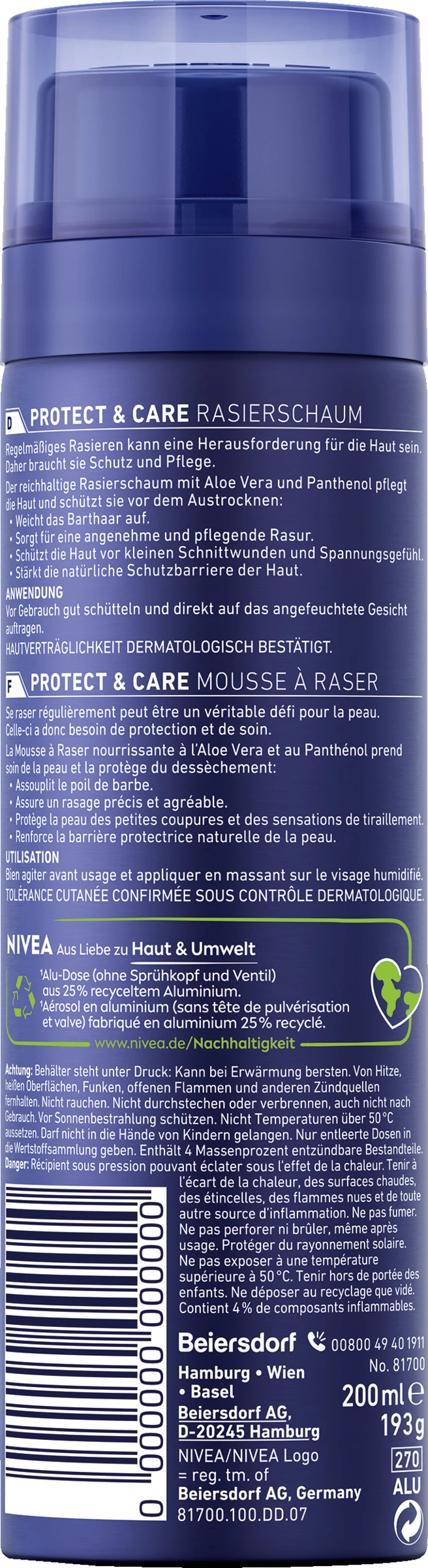 NIVEA MEN Protect+Care Rasierschaum 2 NIVEA MEN Protect+Care Rasierschaum – Bild 2