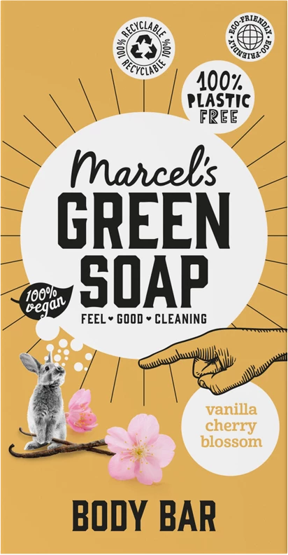 Marcel's Green Soap Feste Duschpflege Vanilla & Cherry Blossom 1 Marcel's Green Soap Feste Duschpflege Vanilla & Cherry Blossom