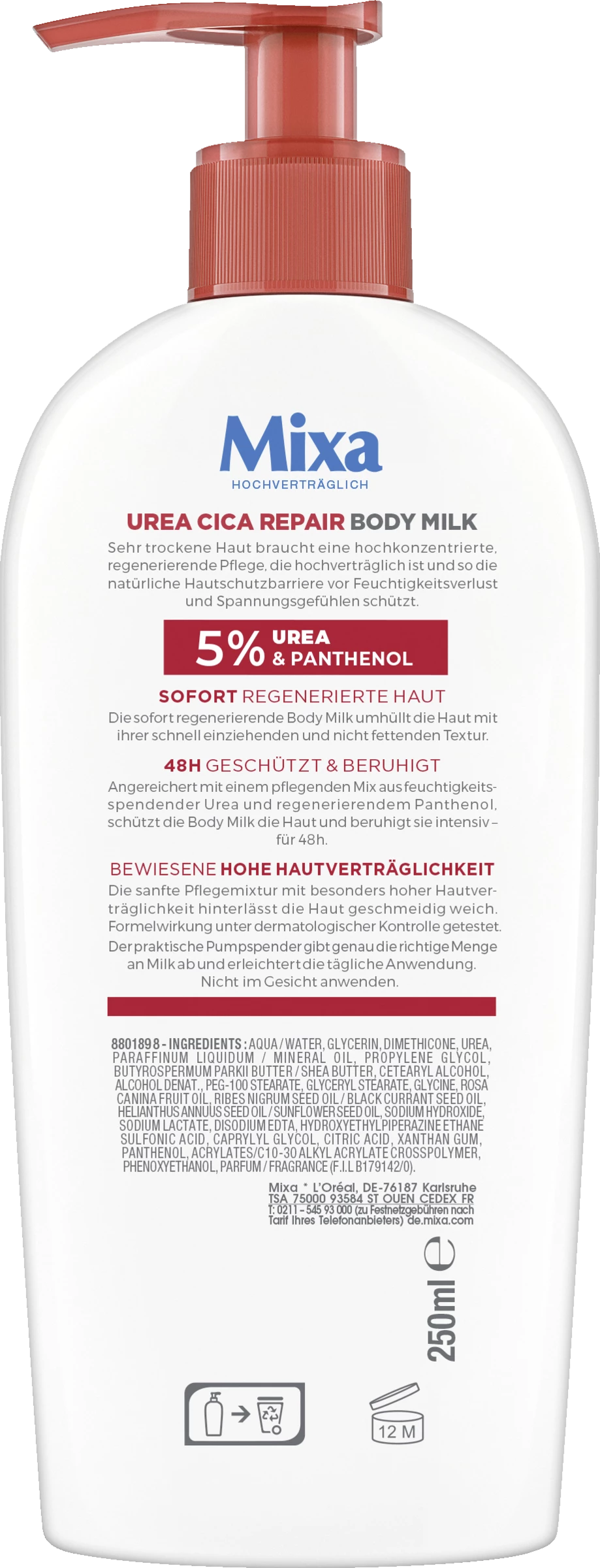 MIXA Urea Cica Repair Body Milk 2 MIXA Urea Cica Repair Body Milk – Bild 2