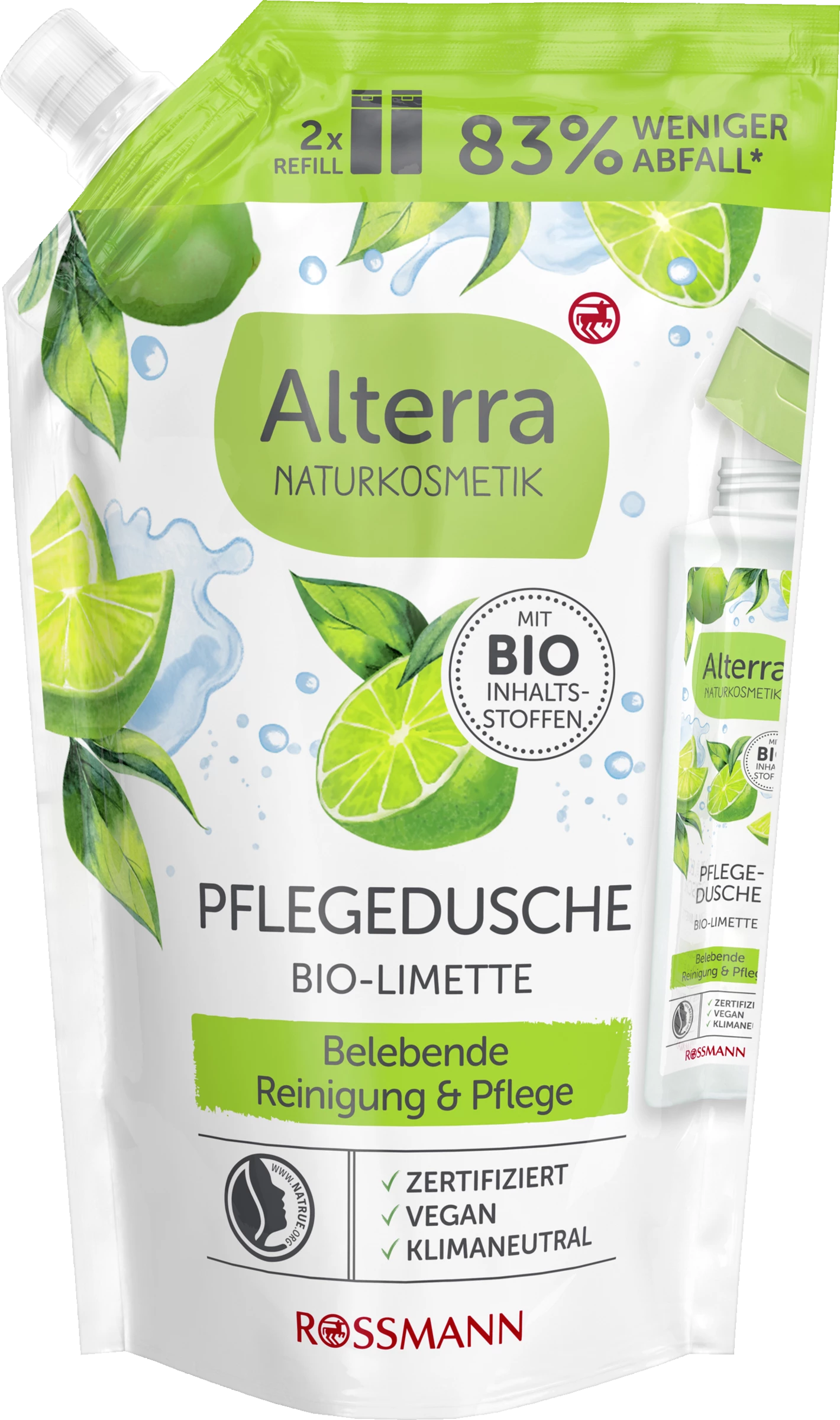 Alterra NATURKOSMETIK Pflegedusche Bio-Limette Nachfüllbeutel 1 Alterra NATURKOSMETIK Pflegedusche Bio-Limette Nachfüllbeutel