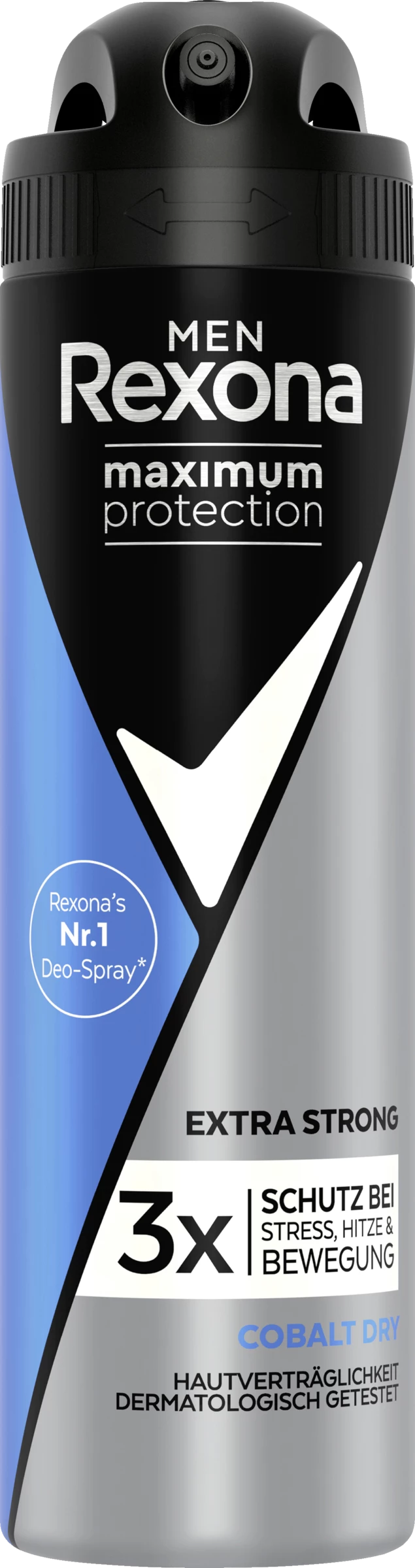 Rexona Men Maximum Protection Antitranspirant-Spray Cobalt Dry 1 Rexona Men Maximum Protection Antitranspirant-Spray Cobalt Dry