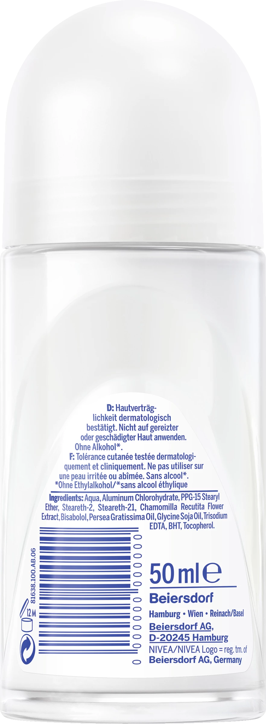 NIVEA Anti-Transpirant Roll-on Pure & Sensitive 2 NIVEA Anti-Transpirant Roll-on Pure & Sensitive – Bild 2