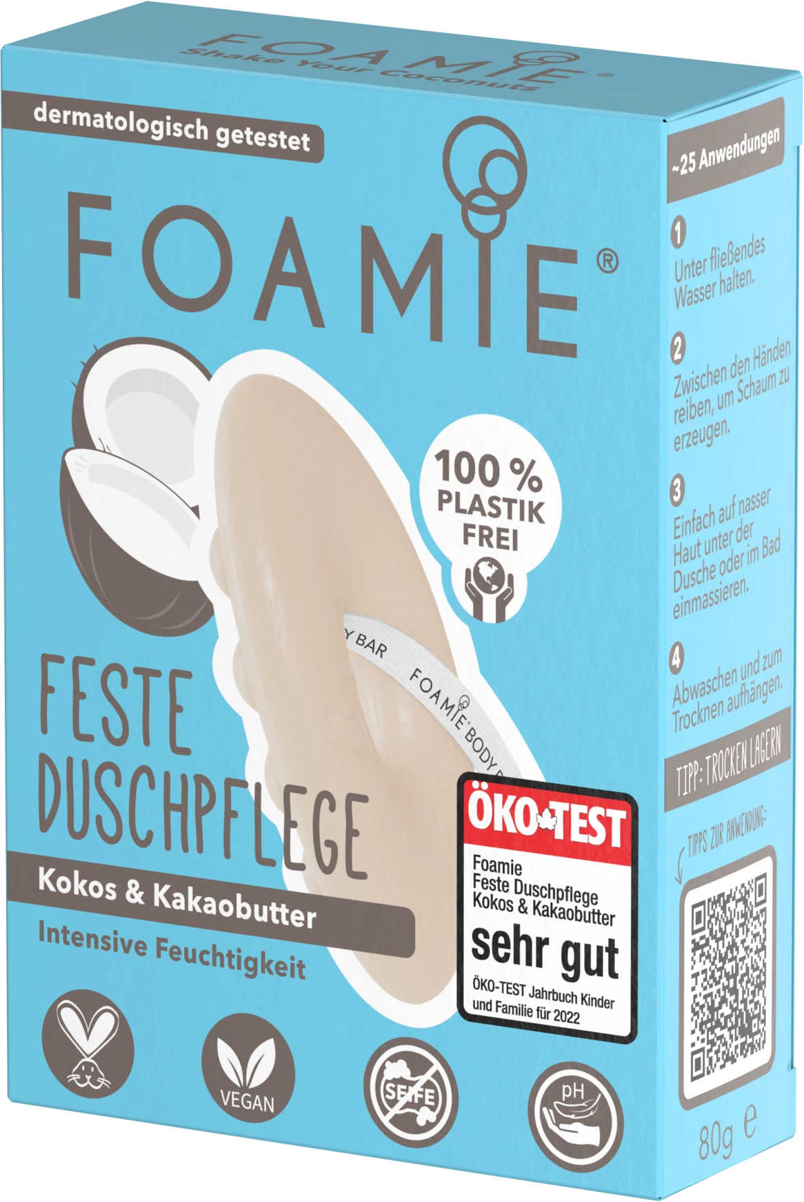 Foamie Feste Duschpflege Kokos & Kakaobutter 2 Foamie Feste Duschpflege Kokos & Kakaobutter – Bild 2