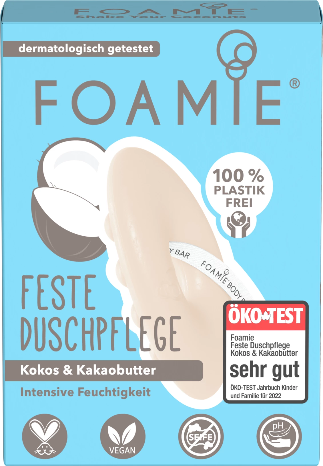 Foamie Feste Duschpflege Kokos & Kakaobutter 1 Foamie Feste Duschpflege Kokos & Kakaobutter