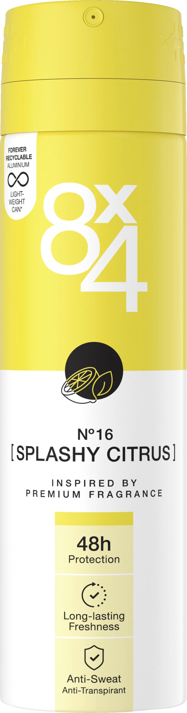 8x4 Anti-Transpirant Spray N°16 Splashy Citrus 1 8x4 Anti-Transpirant Spray N°16 Splashy Citrus