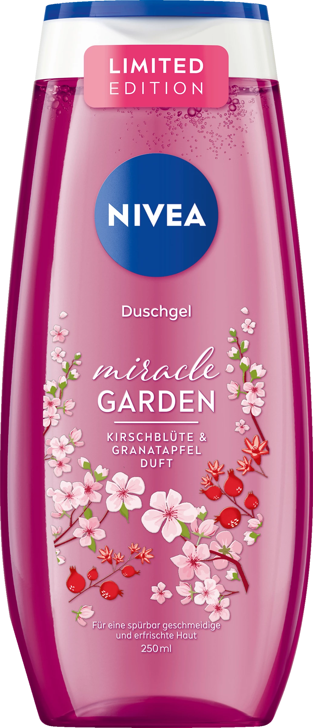 NIVEA Pflegedusche Miracle GARDEN Kirschblüte & Granatapfel Duft 1 NIVEA Pflegedusche Miracle GARDEN Kirschblüte & Granatapfel Duft
