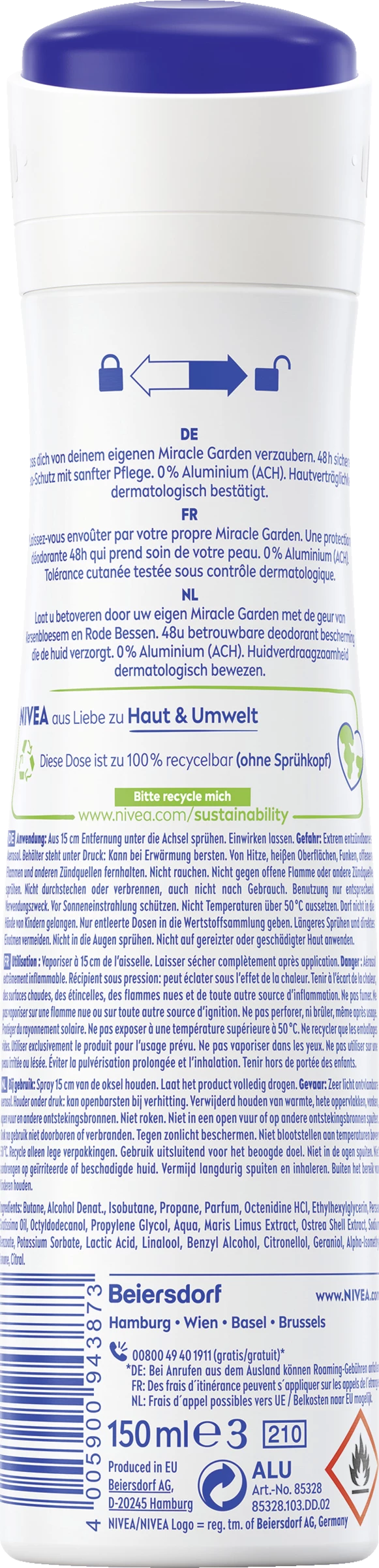 NIVEA Deodorant Spray Miracle Garden Kirschblüte 2 NIVEA Deodorant Spray Miracle Garden Kirschblüte – Bild 2