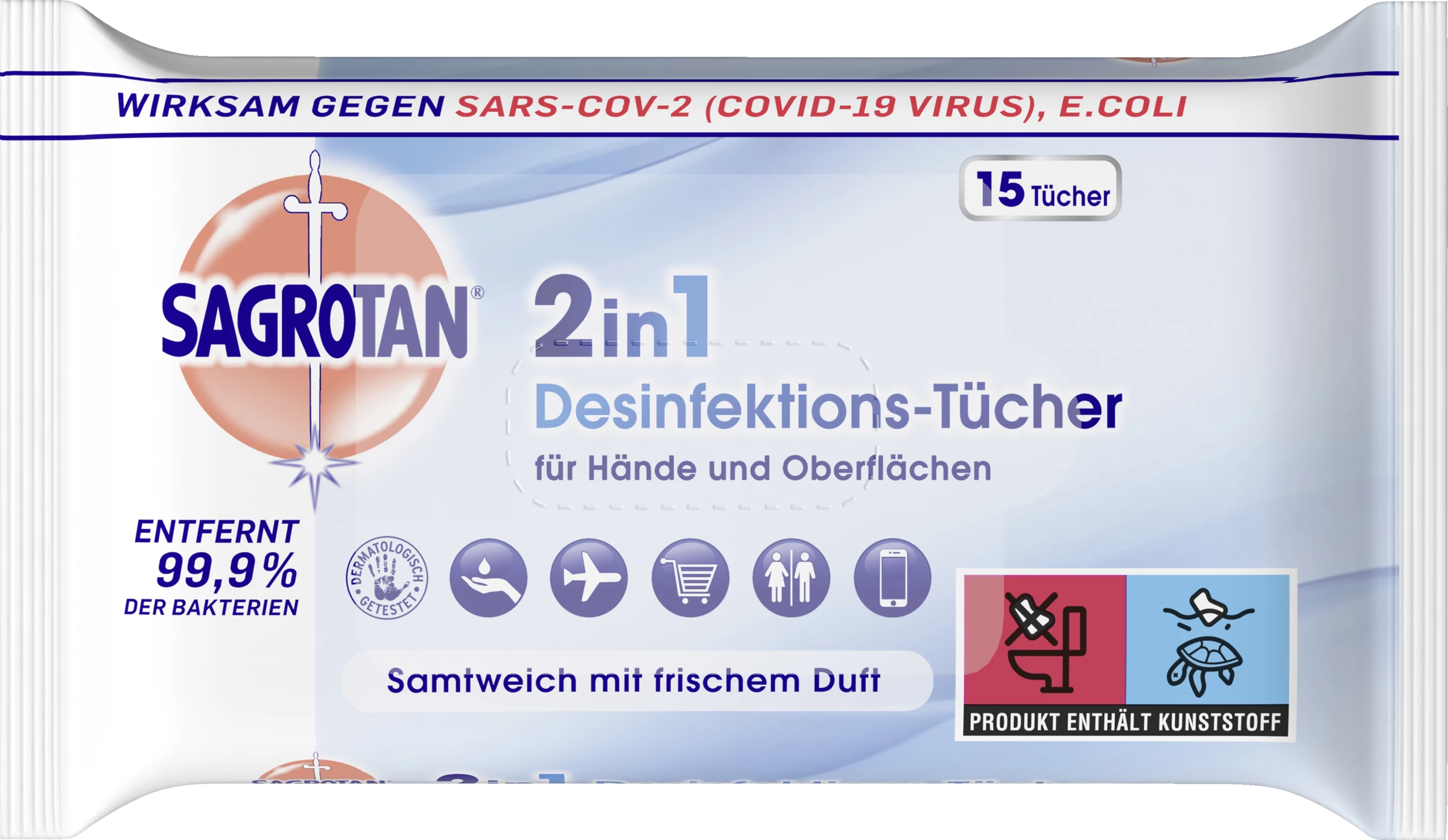Sagrotan 2in1 Desinfektions-Tücher Reisegröße 1 Sagrotan 2in1 Desinfektions-Tücher Reisegröße