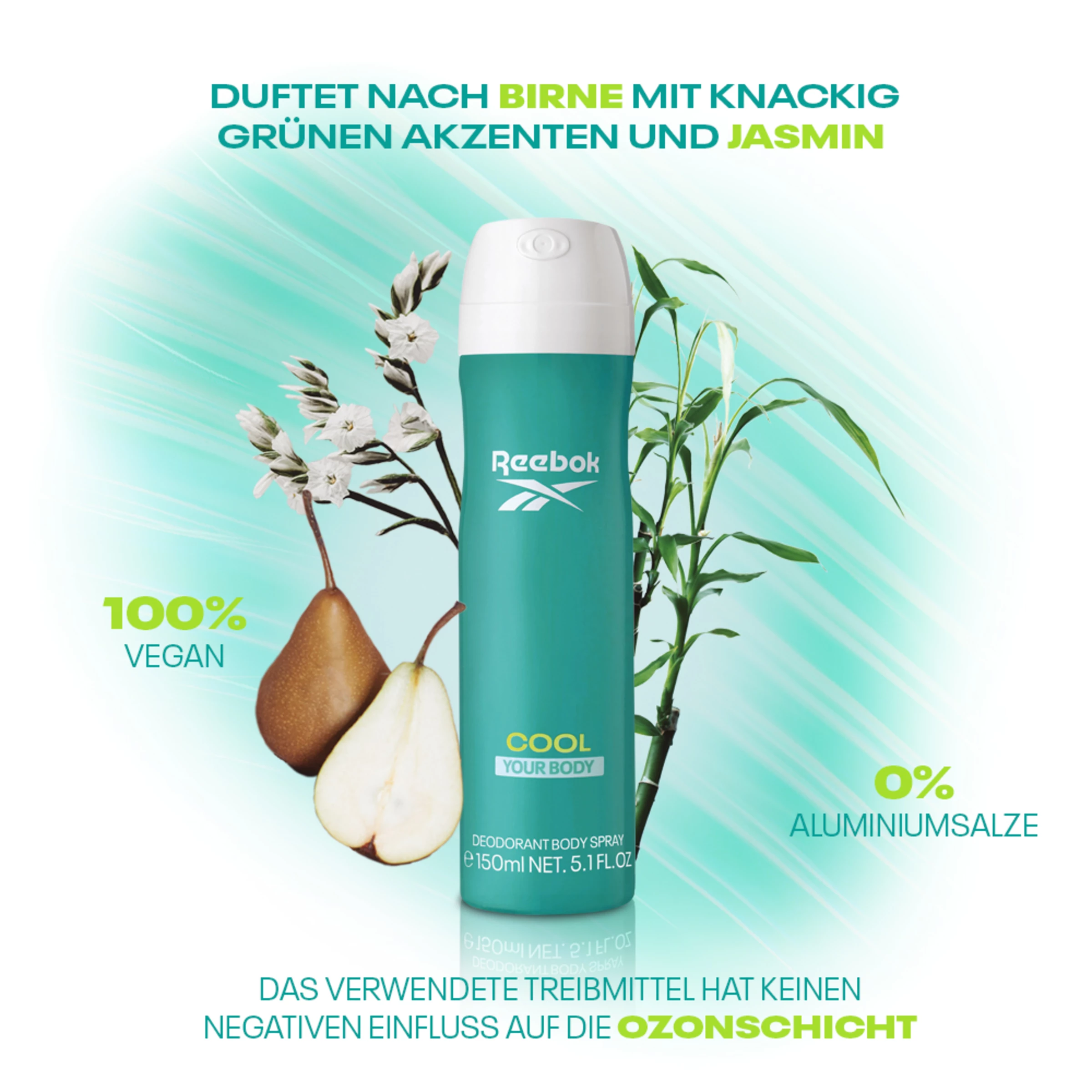 Reebok Women Cool Your Body Deodorant Body Spray 3 Reebok Women Cool Your Body Deodorant Body Spray – Bild 3