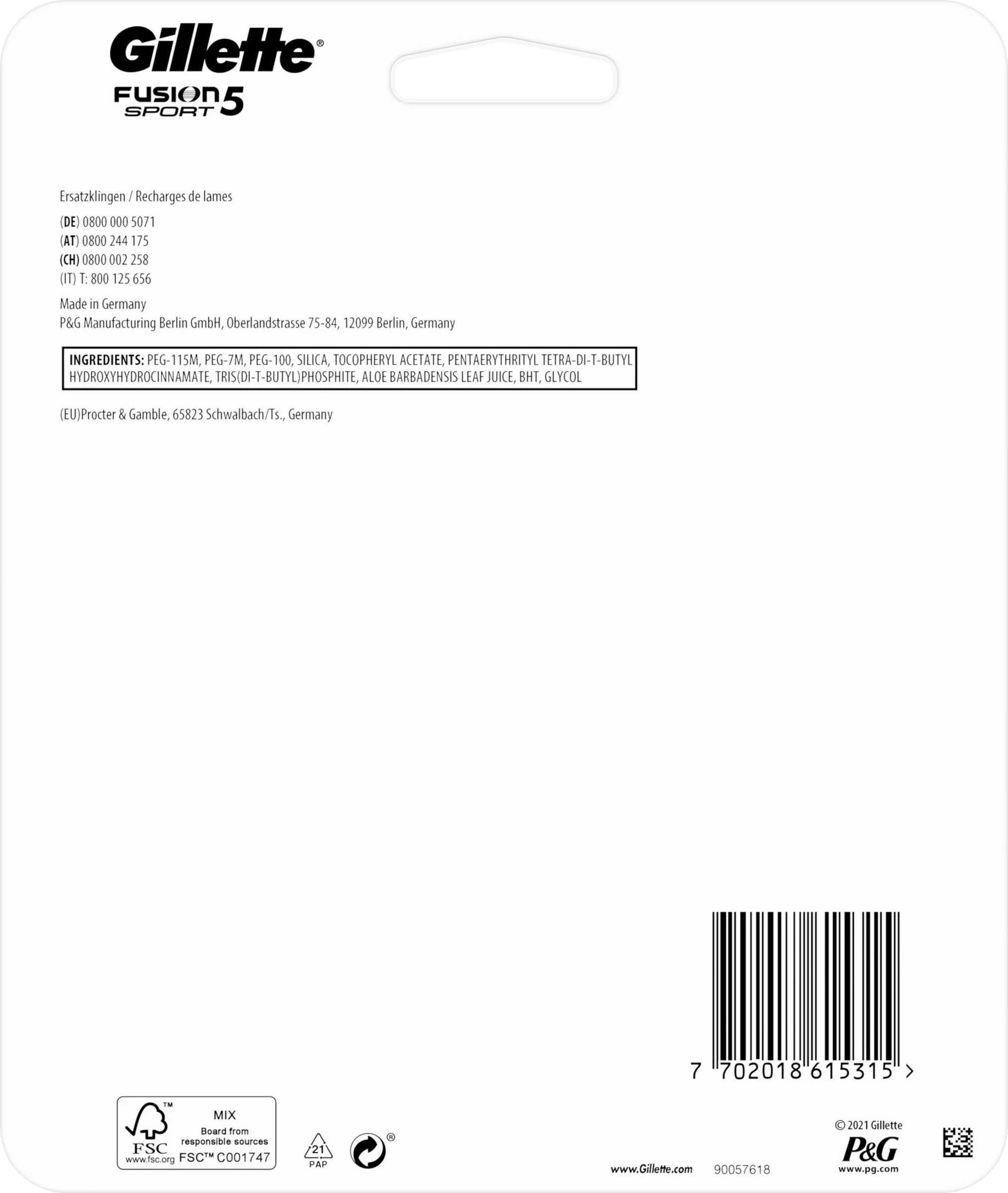 Gillette® Rasierer Fusion5 Mit 1 Klinge Gratis 2 Gillette® Rasierer Fusion5 Mit 1 Klinge Gratis – Bild 2