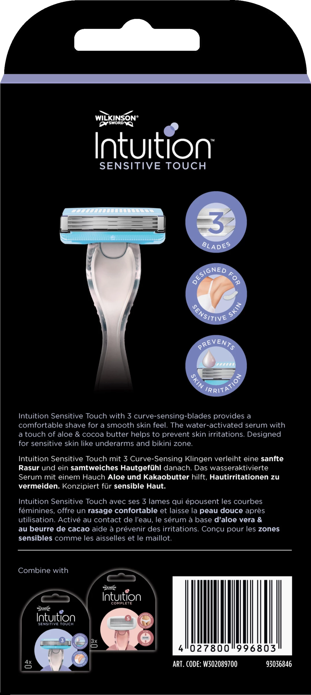 Wilkinson Sword Intuition Sensitive Touch Rasierer 2 Wilkinson Sword Intuition Sensitive Touch Rasierer – Bild 2