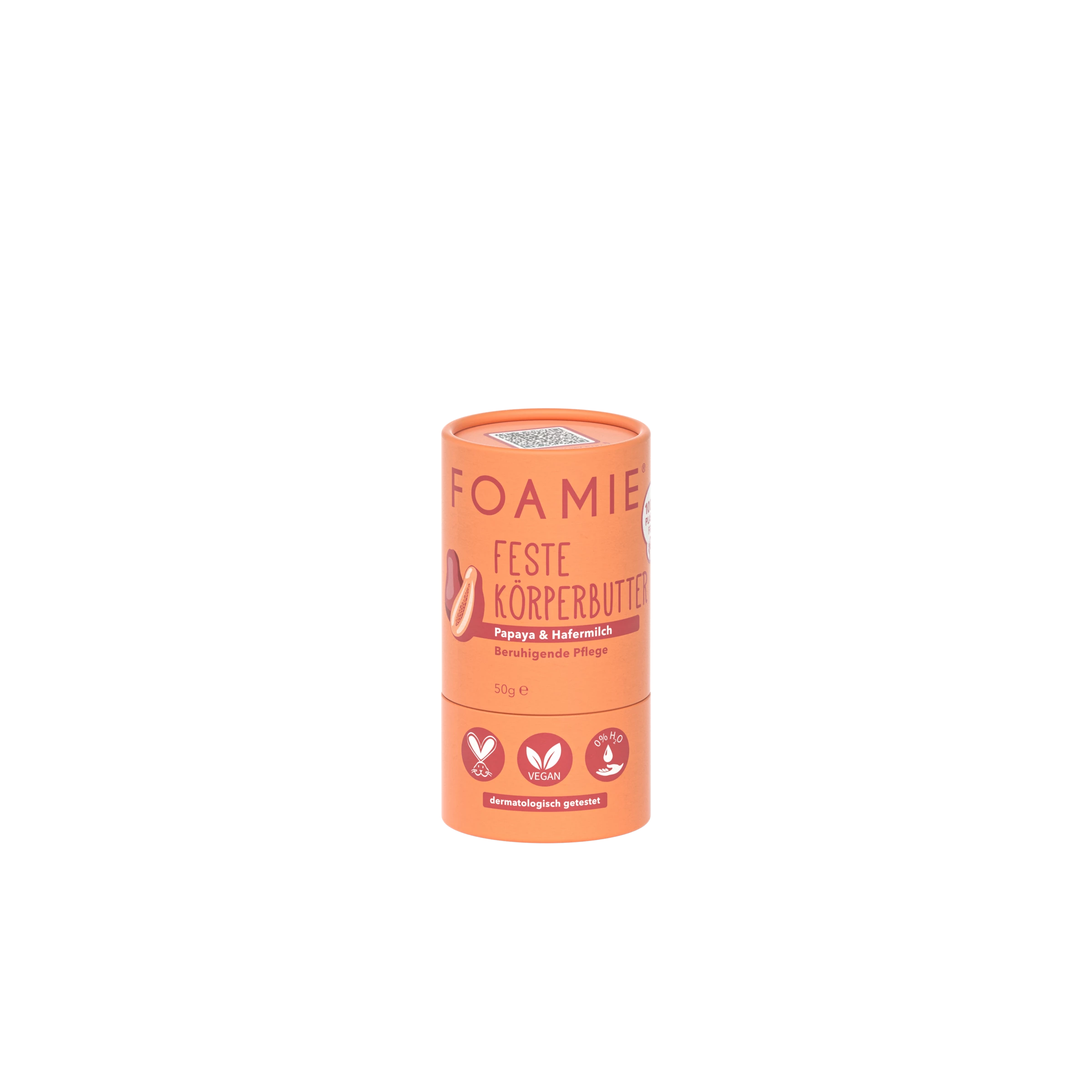 Foamie Feste Körperbutter Papaya & Hafermilch 1 Foamie Feste Körperbutter Papaya & Hafermilch
