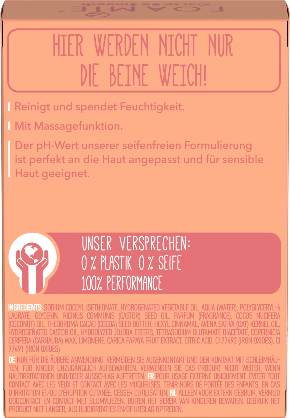 Foamie Feste Duschpflege Papaya & Hafermilch 3 Foamie Feste Duschpflege Papaya & Hafermilch – Bild 3