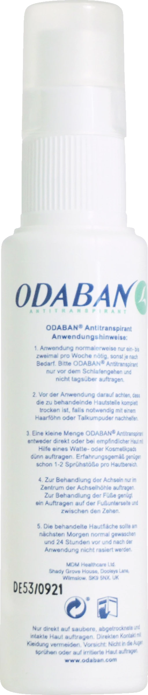 Odaban Antitranspirant Deodorant Spray 4 Odaban Antitranspirant Deodorant Spray – Bild 4