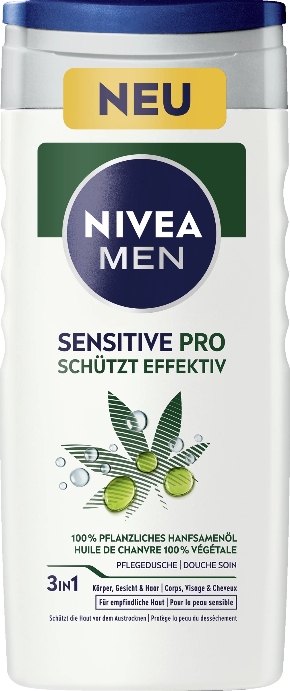 NIVEA Pflegedusche 3in1 Sensitive Pro Schützt Effektiv 1 NIVEA Pflegedusche 3in1 Sensitive Pro Schützt Effektiv