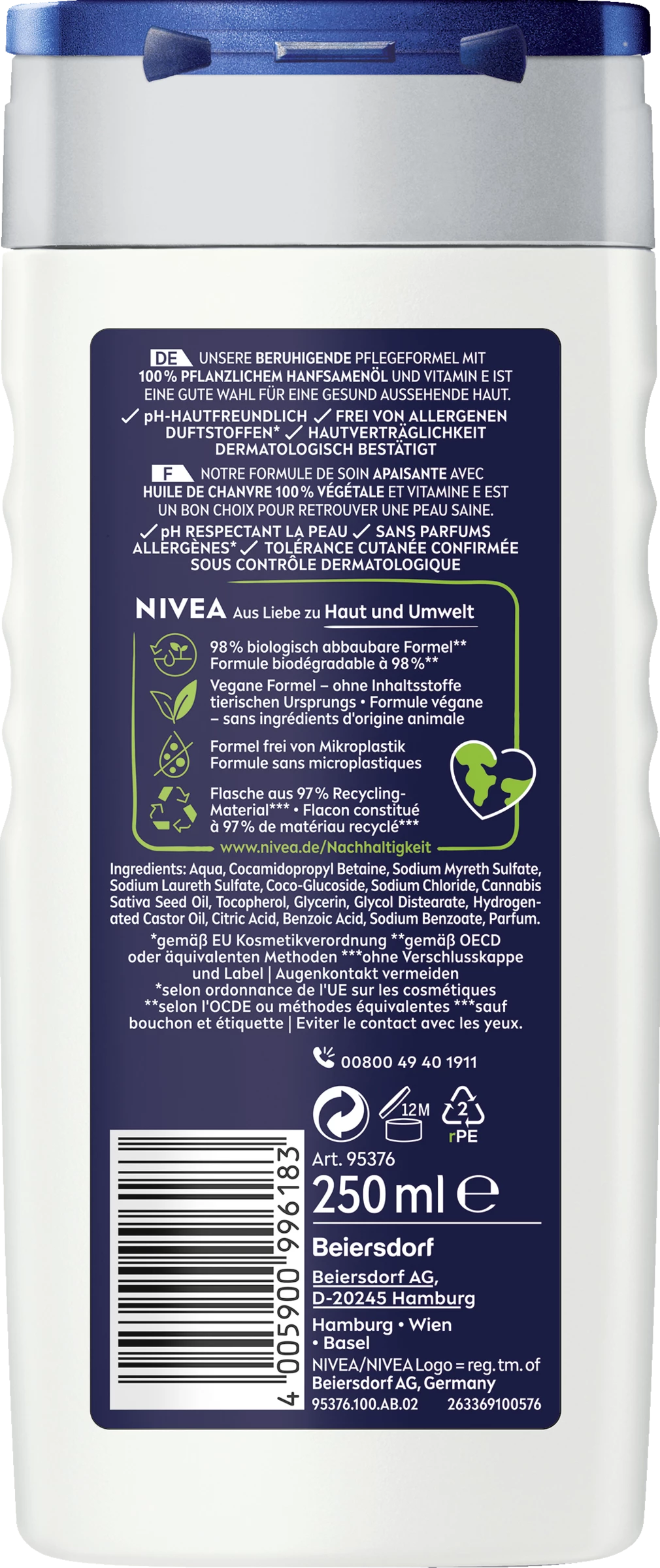 NIVEA Pflegedusche 3in1 Sensitive Pro Schützt Effektiv 2 NIVEA Pflegedusche 3in1 Sensitive Pro Schützt Effektiv – Bild 2