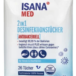 Isana Med 2in1 Desinfektionstücher 26 Stück