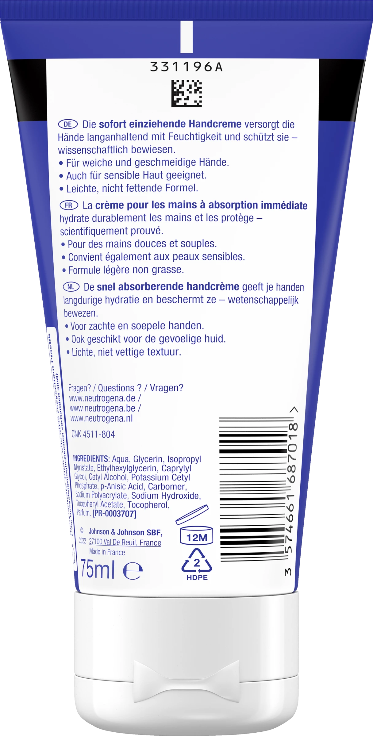 Neutrogena Sofort Einziehende Handcreme 2 Neutrogena Sofort Einziehende Handcreme – Bild 2