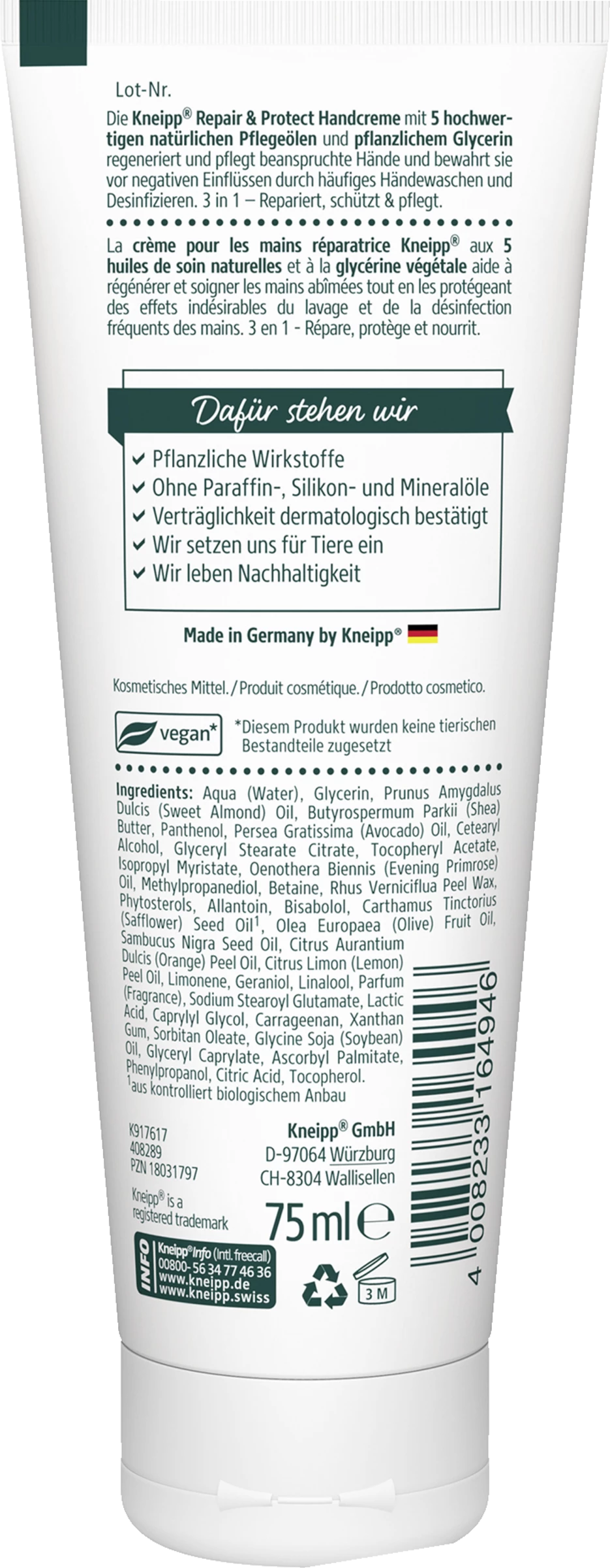 Kneipp 3in1 Repair & Protect Handcreme 2 Kneipp 3in1 Repair & Protect Handcreme – Bild 2