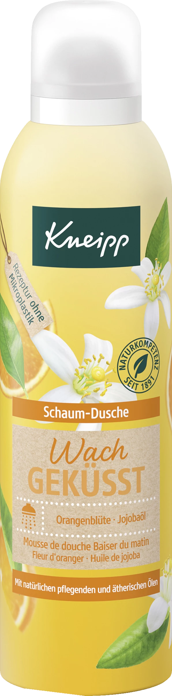 Kneipp Schaum-Dusche Wachgeküsst Orangenblüte - Jojobaöl 1 Kneipp Schaum-Dusche Wachgeküsst Orangenblüte - Jojobaöl