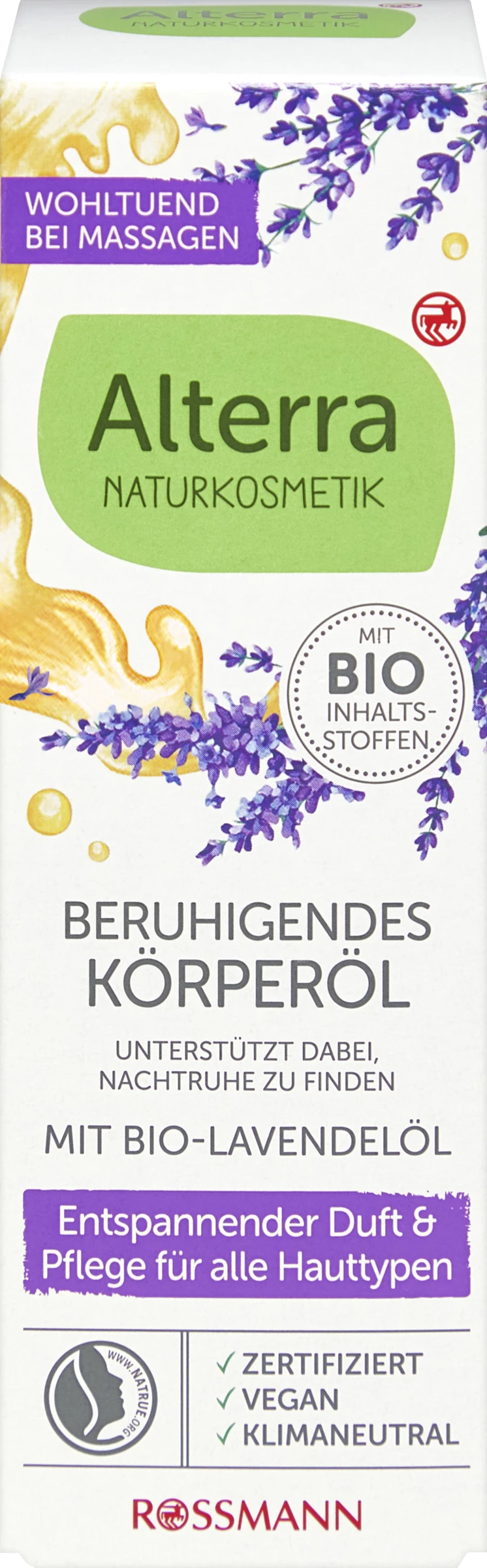 Alterra NATURKOSMETIK Beruhigendes Körperöl Mit Bio-Lavendelöl 1 Alterra NATURKOSMETIK Beruhigendes Körperöl Mit Bio-Lavendelöl
