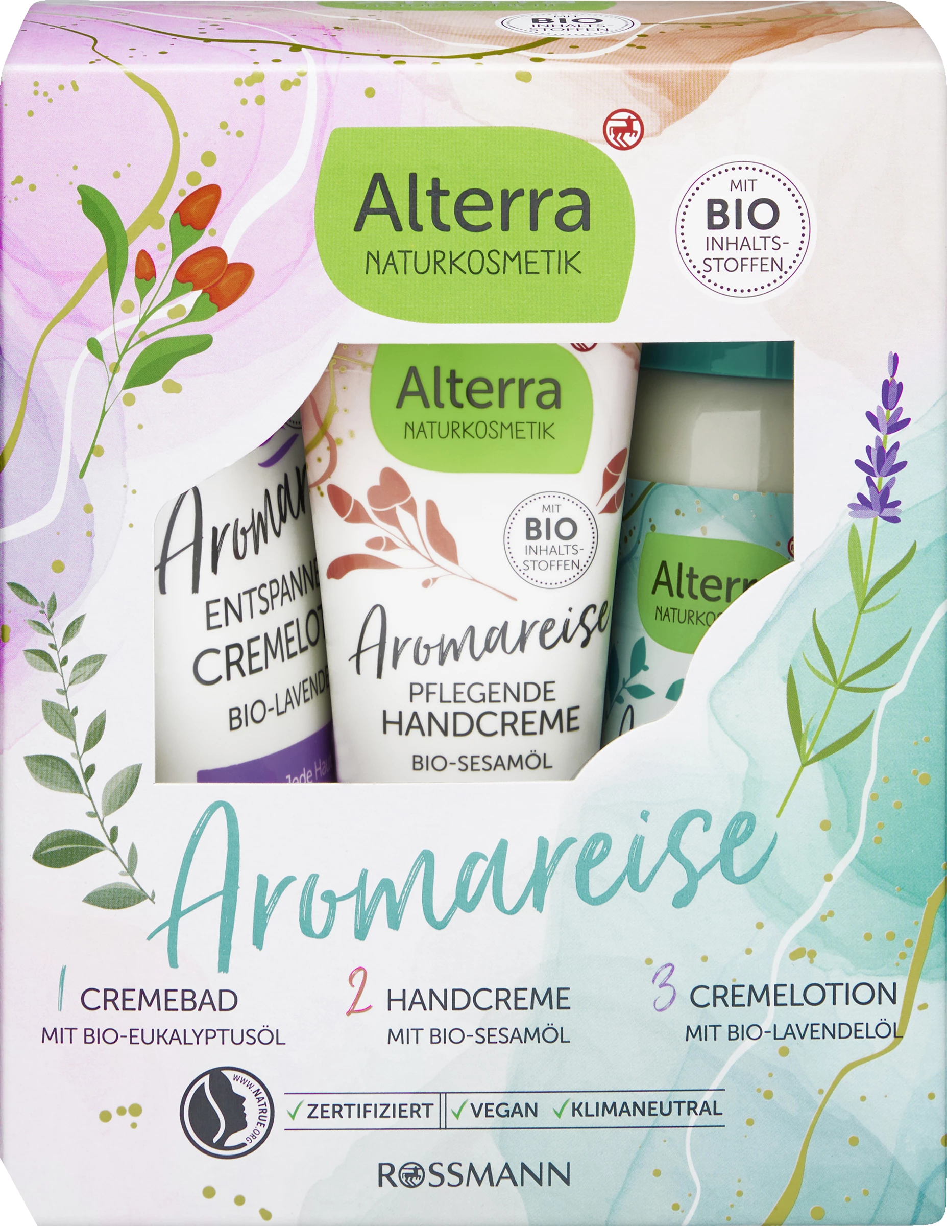 Alterra NATURKOSMETIK Geschenkset Aromareise 1 Alterra NATURKOSMETIK Geschenkset Aromareise