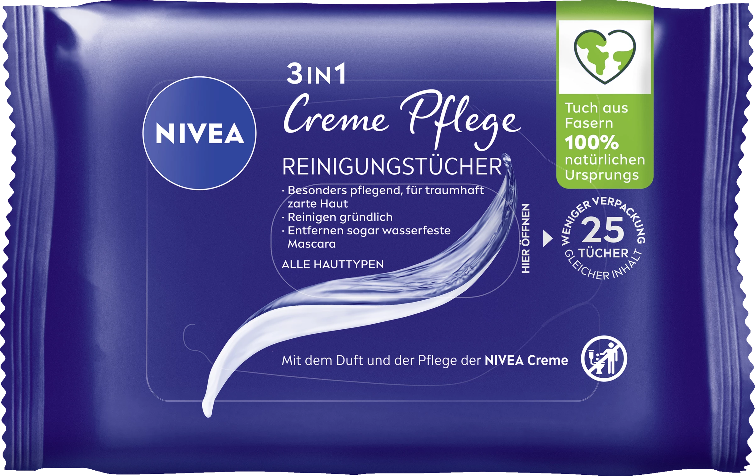 NIVEA 3in1 Creme Pflege Reinigungstücher 1 NIVEA 3in1 Creme Pflege Reinigungstücher