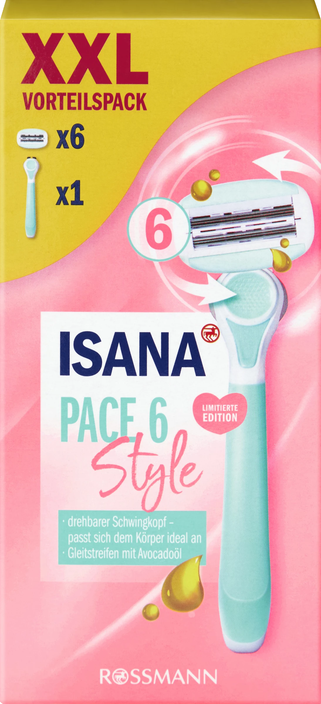 ISANA Rasierer Pace 6 Style XXL 1 ISANA Rasierer Pace 6 Style XXL