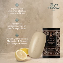 Tesori D'Oriente Aromatische Seife HAMMAM Arganöl & Orangenblüte -Satin Naturel shop MAM 9386544 SHOP IMAGE 1.4