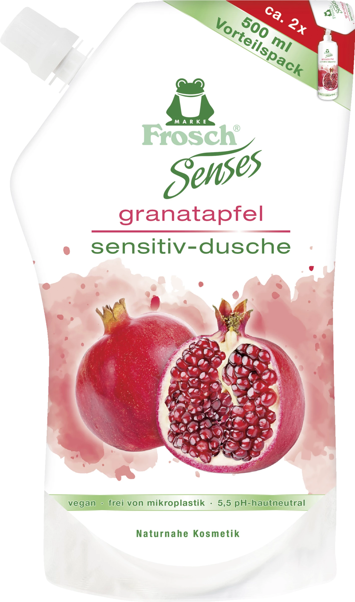 Frosch Senses Granatapfel Sensitiv-Dusche Nachfüllbeutel 1 Frosch Senses Granatapfel Sensitiv-Dusche Nachfüllbeutel