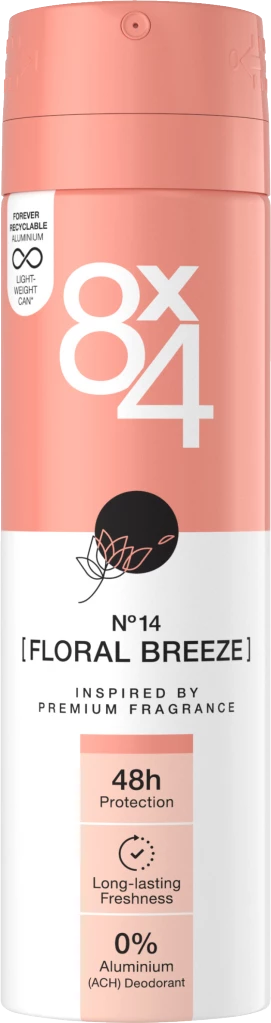 8x4 Deodorant Spray N°14 Floral Breeze 1 8x4 Deodorant Spray N°14 Floral Breeze