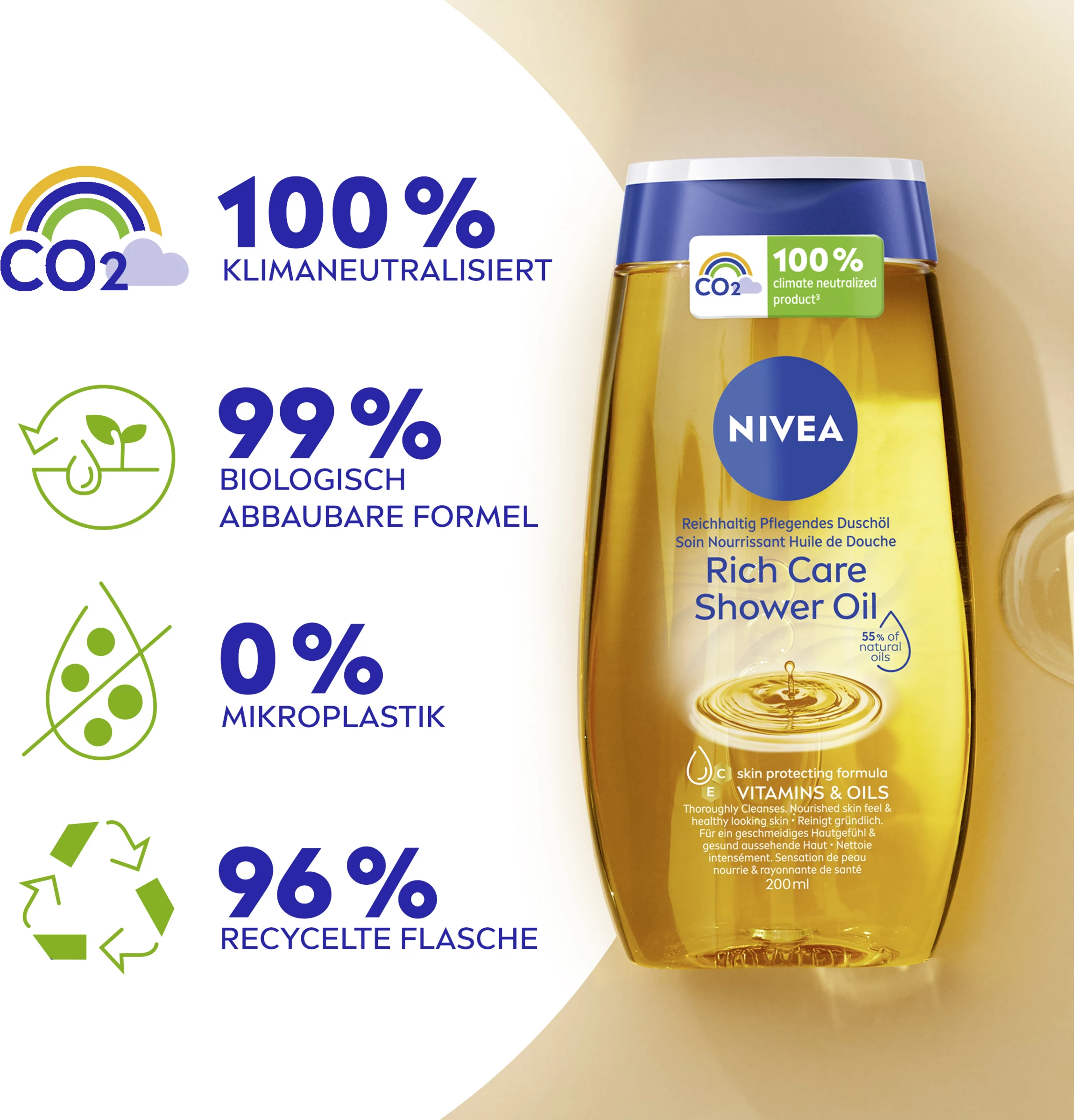 NIVEA Rich Care Shower Oil 4 NIVEA Rich Care Shower Oil – Bild 4